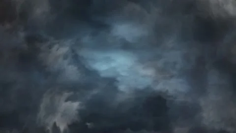 4k Thunderstorm Clouds At Night With Lightning, loop Stock Footage 193129628