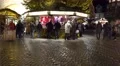 4k Tilt yellow illuminated christmas tree at Christmas market 4k or 4k+ Resolution