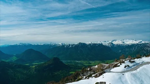 4K time lapse: amazing sunset over the Alps 스톡 동영상 67380460