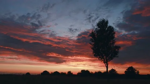 4K Time lapse of  Amazing sunset Stock Footage 200820321
