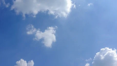 4K. time lapse of beautiful blue sky and white cloud with sunlight Stock Footage 117834694