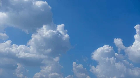 4K. time lapse of beautiful blue sky and white cloud with sunlight Stock Footage 117845375
