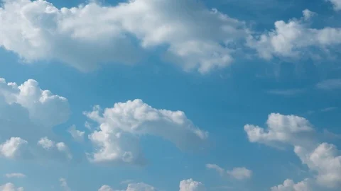 4K. time lapse of beautiful blue sky and white cloud with sunlight, blue sky Stock Footage 118705277