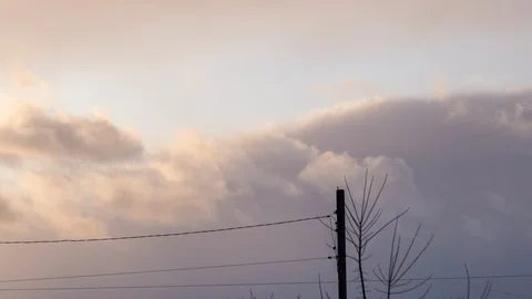 4k time lapse beautiful blue sky with clouds background. Stock Footage 124359730