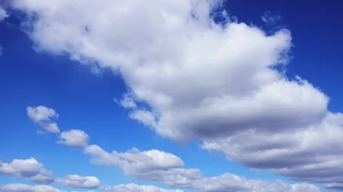 4k time lapse beautiful blue sky with clouds background Video stock 128942626