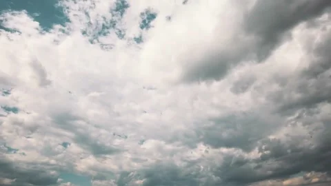 4k time lapse beautiful blue sky with clouds weather nature background Summer 스톡 동영상 336569181