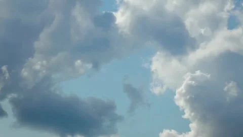 4k time lapse beautiful blue sky with clouds weather nature background Summer 库存影片 336569183