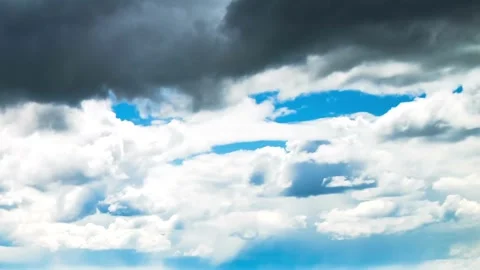 4k time lapse beautiful blue sky with clouds weather nature background Summer 스톡 동영상 336569207