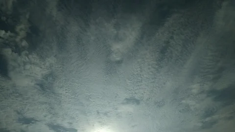 4k Time Lapse. Beautiful cloudscape with large, building clouds and sunrise Stock Footage 97796812