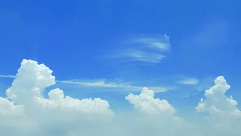 4K Time lapse beautiful cloudy blue sky on rainny season 스톡 동영상 89977460