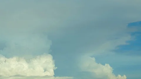 4K Time lapse beautiful cloudy blue sky on rainny season Stock Footage 89979480