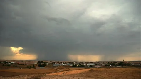 4k time lapse of a beautiful massive storm over a rural landscape Stock Footage 65936746