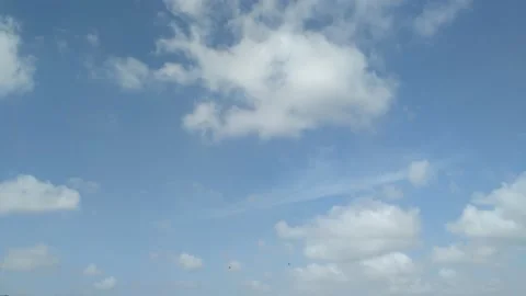 4K Time lapse, beautiful sky with clouds background, Sky with clouds weather Stock Footage 135138400