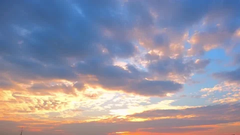4K Time lapse, beautiful sky with clouds background Stock Footage 147963174