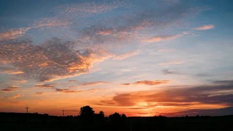 4K Time lapse, beautiful sky,Timelapse Evening sky Video stock 157034948