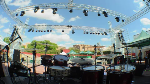 4k time-lapse from Behind Drums - Outdoor Arena Stock Footage 41754105