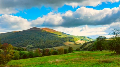 4k time lapse with Bieszczady mountains time lapse. Stock Footage 155410170