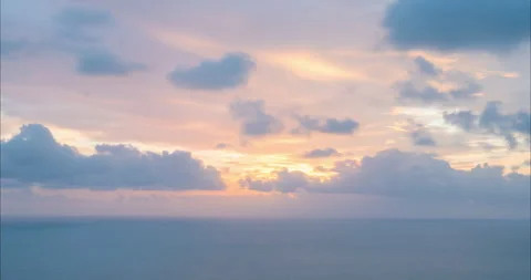 4K Time lapse of blue sky with moving cloud sunset landscape in summer. Stock Footage 245129790