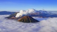 4K Time Lapse Of Bromo Volcano At Sunrise, East Java, Indonesia Stock Footage