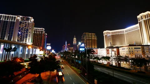 4K Time lapse Building and the skyline of Macau city Stock Footage 241553281