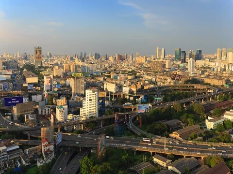 4K Time-lapse of Building with sky in thailand in summer season. Stock Footage 74624413