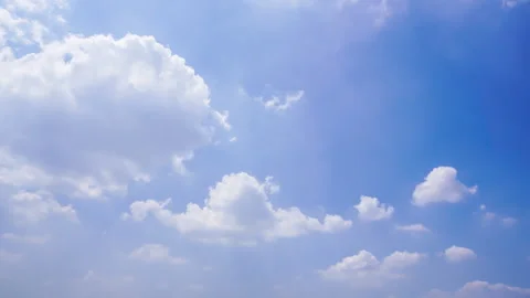 4K Time Lapse of Cloud Movement in Sky with Rolling White Clouds Stock Footage 319978780