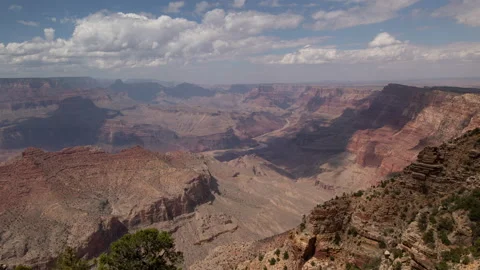 4K time lapse of cloud shadows at one of the widest parts of the Grand Canyon Stock Footage 159552265