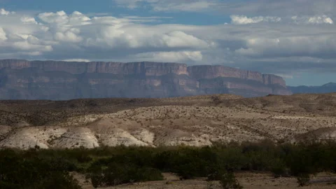4K Time lapse of cloud shadows in the Chihuahuan Desert in Big Bend Stock Footage 166543507