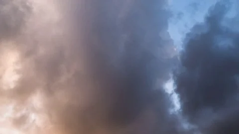 4K Time Lapse, clouds and landscape before rainy at evening 스톡 동영상 78522189