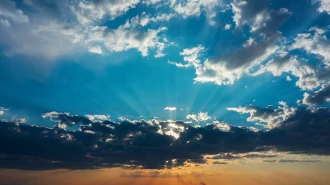 4K Time Lapse Clouds and Sunset Video stock 115030598