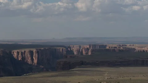 4K Time lapse of clouds casting shadows on the Little Colorado River Gorge Stock Footage 159570299