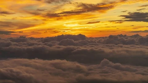 4K Time lapse clouds as the sky sunrise fog form misty nature ridge mountains Stock-Footage 147130906
