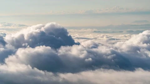 4K Time lapse clouds as the sky sunrise fog form misty nature ridge mountains Stock Footage 147131660