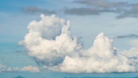 4K Time lapse clouds as the sky sunrise fog form misty nature ridge mountains  Stock Footage 147131810