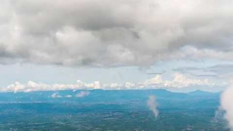 4K Time lapse clouds as the sky sunrise fog form misty nature ridge mountains  Stock Footage 148155232