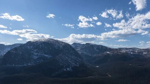 4k Time Lapse of Cloudscape Over Rocky Mountain National Park Colorado Stock Footage 78647523