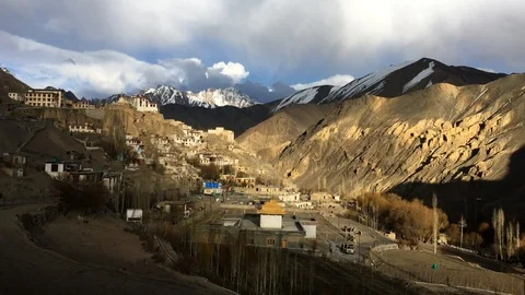 4K Time lapse of the cloudy day in Lamayuru Video stock 97809864