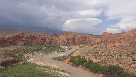 4k Time lapse of Confluence park in Southern Utah during summer monsoon season Stock Footage 250600995