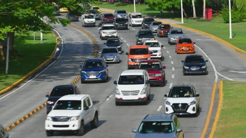 4k time lapse of congested freeway in Panama. Stock Footage 176385390