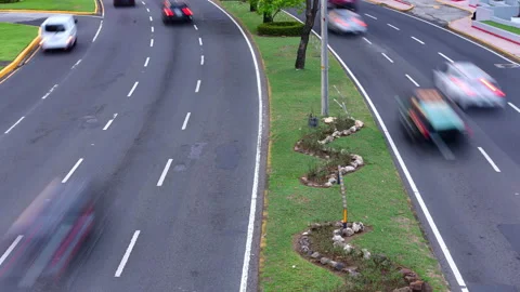 4k time lapse of congested freeway in Panama. Stock Footage 176388332