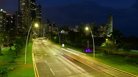 4k time lapse of congested freeway in Panama. Stock Footage 176433304