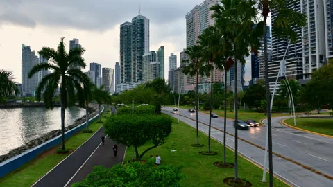 4k time lapse of congested freeway in Panama. Stock Footage 176437251