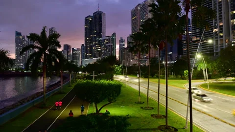 4k time lapse of congested freeway in Panama. Stock Footage 176442855