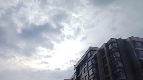 4K Time Lapse of Dark Clouds Rolling Before a Rainstorm in Extreme Weather Video stock 320056735