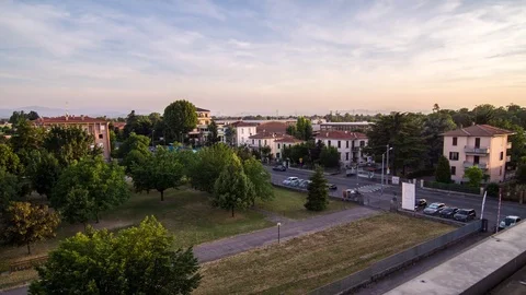 4K Time-lapse Day to Night Holy Grail Sunset at Parma Stockbeeldmateriaal 74123718