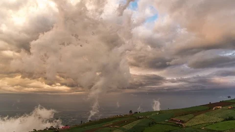 4k Time Lapse day to night Landscape Phu Thap Boek Stock Footage 74299656