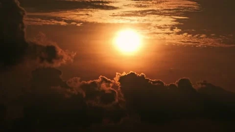 4k Time-lapse of Dramatic clouds moving during Sunset, 4k Stock Footage 138260878