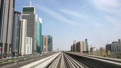 4K Time Lapse of Dubai Rail Metro Stock Footage 57257588