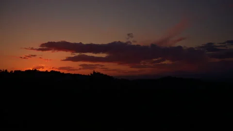 4K Time-lapse of dusk over Hollywood hills Stock Footage 219345686
