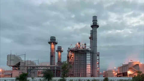 4K time lapse electric power plant Stock-Footage 132434955